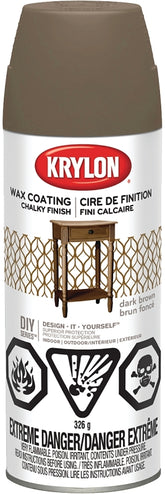 Krylon 441190000 Chalk Spray Paint, Dark Brown, 11.75 oz, Can